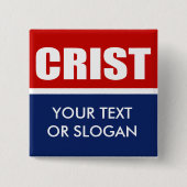 CRIST 2012 VIERKANTE BUTTON 5,1 CM (Voorkant)