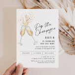 CRISTAL Champagne Bridal Shower Kaart<br><div class="desc">Cristal Collectie - een verbluffend en minimalistisch collectie met een modern calligrafielettertype dat zowel chic als stijlvol is. Dit collectie biedt een tijdloos en elegant ontwerp dat perfect is voor elke gebeurtenis, van bruiloften tot baby showers en alles daartussen. Beleef de elegantie en de verfijning van het Cristal Collectie en...</div>