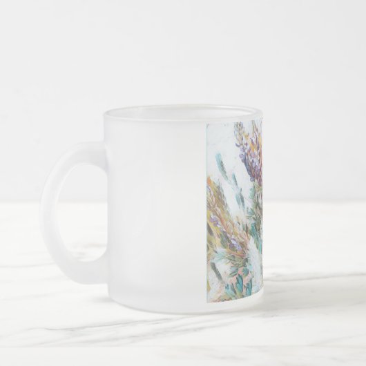 Cristal flower mug ♡ Taza de vidrio flores  Matglas Koffiemok (Links)
