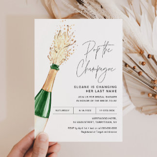 CRISTAL Pop de Champagne Bridal Shower Kaart