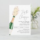 CRISTAL Pop de Champagne Bridal Shower Kaart (Staand voorkant)