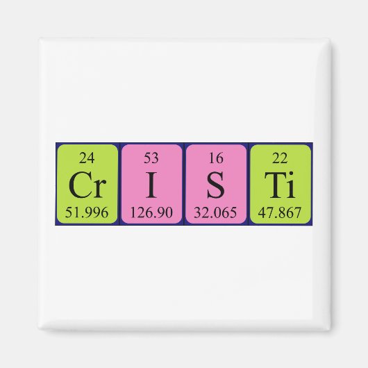 Cristi periodieke lijstnaam magnet (Voorkant)