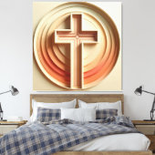 Cristian Cross Canvas Afdruk (Insitu (Slaapkamer))