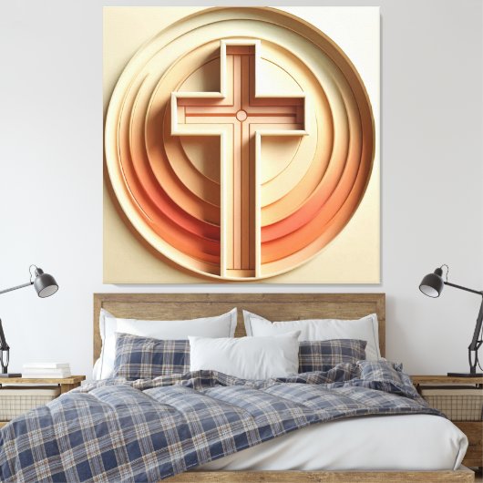 Cristian Cross Canvas Afdruk (Insitu (Slaapkamer))