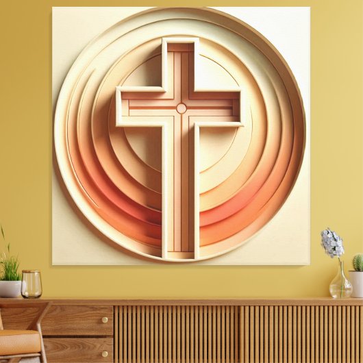 Cristian Cross Canvas Afdruk (Insitu (Woonkamer))