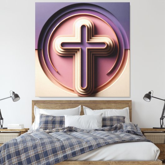Cristian Cross Canvas Afdruk (Insitu (Slaapkamer))