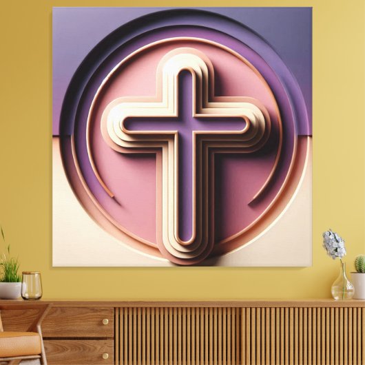 Cristian Cross Canvas Afdruk (Insitu (Woonkamer))