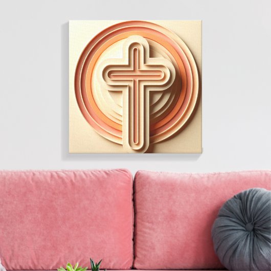 Cristian Cross Canvas Afdruk (Insitu (Woonkamer))