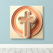 Cristian Cross Canvas Afdruk (Insitu (Houten vloer))