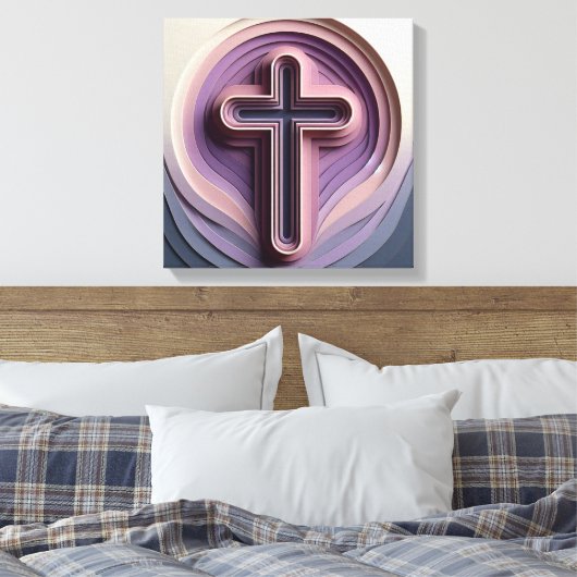 Cristian Cross Canvas Afdruk (Insitu (Slaapkamer))