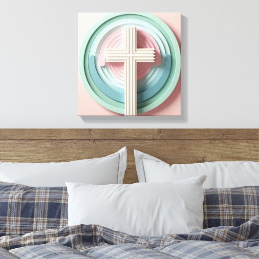 Cristian Cross Canvas Afdruk (Insitu (Slaapkamer))