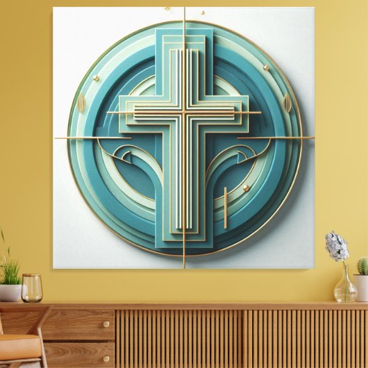 Cristian Cross Canvas Afdruk (Insitu (Woonkamer))