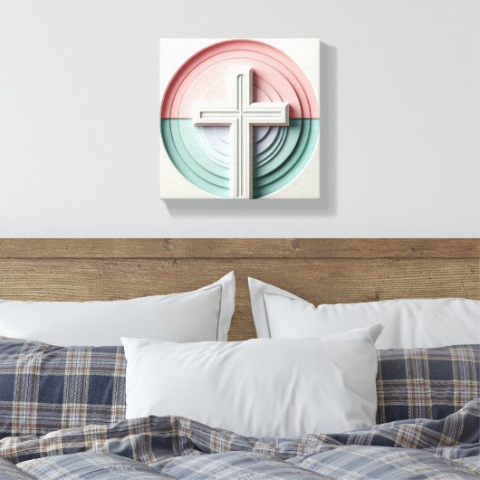 Cristian Cross Canvas Afdruk (Insitu (Slaapkamer))
