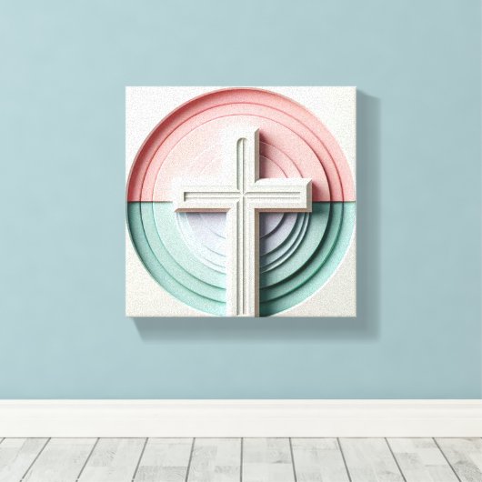 Cristian Cross Canvas Afdruk (Insitu (Houten vloer))