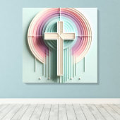 Cristian Cross Canvas Afdruk (Insitu (Houten vloer))