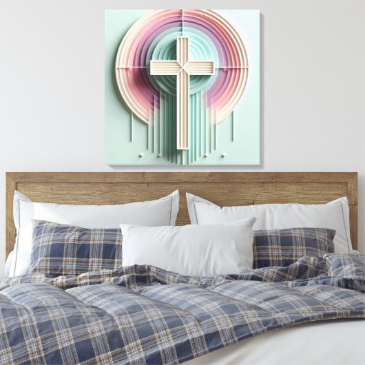 Cristian Cross Canvas Afdruk (Insitu (Slaapkamer))