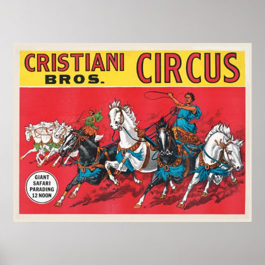  Cristiani Brothers Circus Poster (Voorkant)