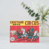  Cristiani Brothers Circus Poster Briefkaart (Staand voorkant)