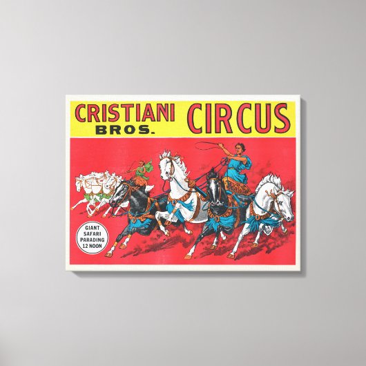  Cristiani Brothers Circus Poster Canvas Afdruk (Voorkant)
