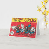 Cristiani Brothers Circus Poster Kaart (Gele Bloem)