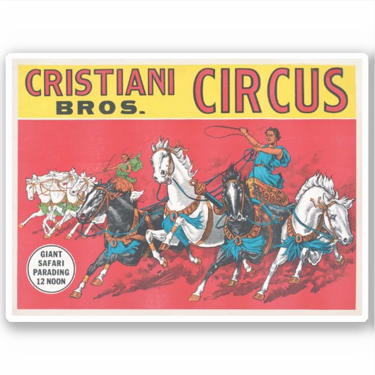 Cristiani Brothers Circus Poster Sticker (Voorkant)