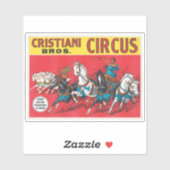  Cristiani Brothers Circus Poster Sticker (Vel)