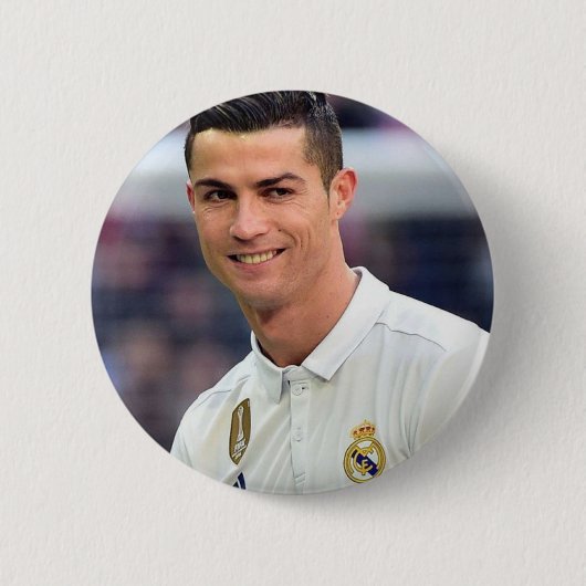 Cristiano Ronaldo Broche Ronde Button 5,7 Cm (Voorkant)