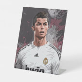 Cristiano Ronaldo-poster Reclamebord Met Voetstuk (Voorkant)