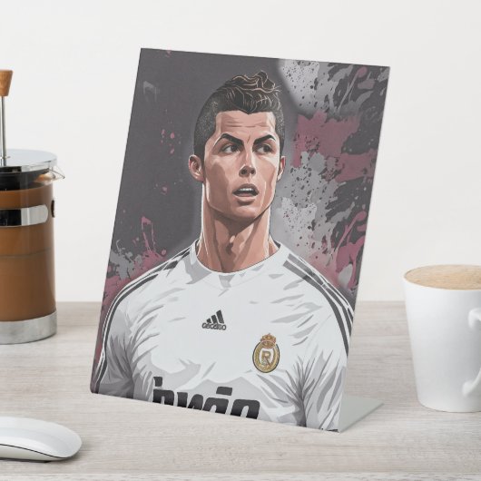 Cristiano Ronaldo-poster Reclamebord Met Voetstuk (Insitu)