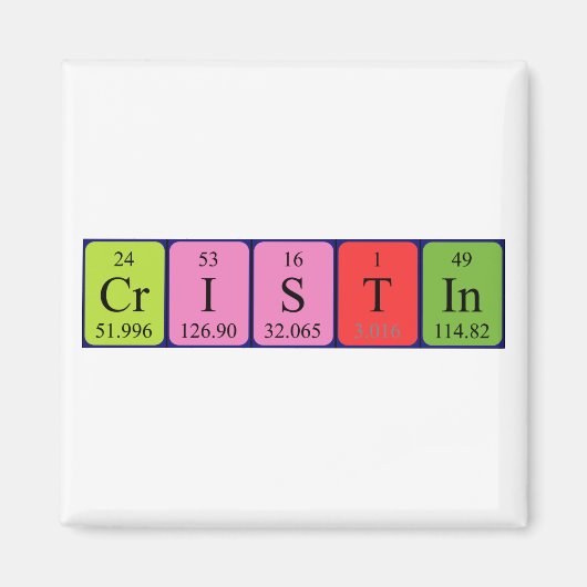 Cristin periodiek table name magnet (Voorkant)