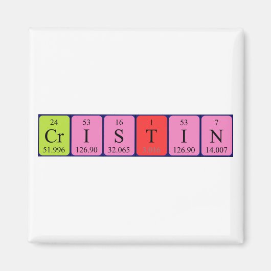 Cristin periodiek table name magnet (Voorkant)