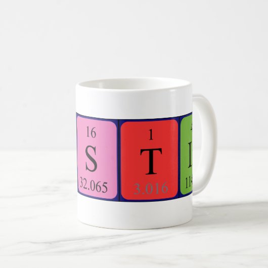 Cristin periodieke lijstnaam mok (Voorkant rechts)