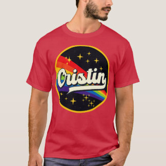 Cristin regenboog in ruimte stijl t-shirt