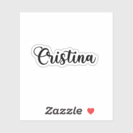 Cristina Naam - Handgeschreven kalligrafie Sticker
