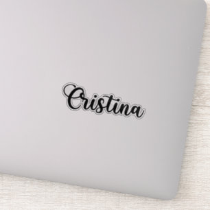 Cristina Naam - Handgeschreven kalligrafie Sticker