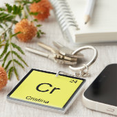 Cristina Name Chemistry Element Periodic Table Sleutelhanger (Voorkant Rechts)