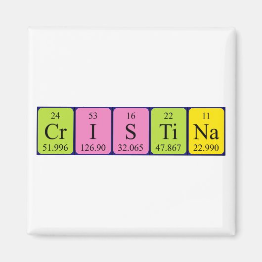 Cristina periodiek table name magnet (Voorkant)