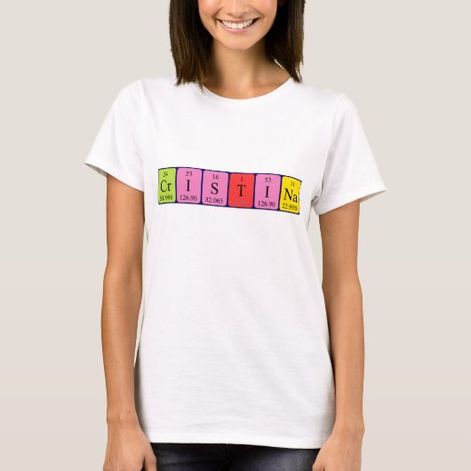Cristina periodiek table name shirt (Voorkant)