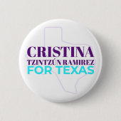 Cristina tzintzún Ramirez voor TX Button 2 (Voorkant)