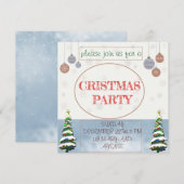 CRISTMAS PARTY INVITATOIN SAVE THE DATUM DATE (Voorkant / Achterkant)