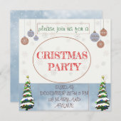 CRISTMAS PARTY INVITATOIN SAVE THE DATUM SAVE THE DATE (Voorkant / Achterkant)