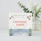 CRISTMAS PARTY INVITATOIN SAVE THE DATUM SAVE THE DATE (Staand voorkant)
