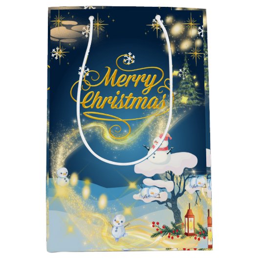 Cristmas Wrapping Paper Medium Cadeauzakje (Voorkant)