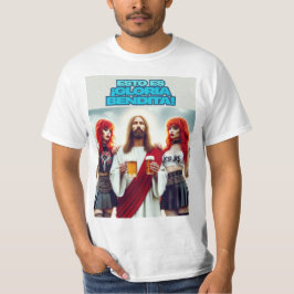 Cristo disfrutando con amigas metaleras t-shirt