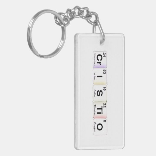Cristo Elementos Químicos Sleutelhanger (Voorkant Links)