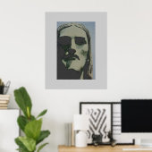 Cristo Redentor face - RJ city Poster (Thuiskantoor)