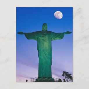 Cristo Redentor-standbeeld Rio de Janeiro Brazili Briefkaart