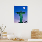 Cristo Redentor-standbeeld| Rio de Janeiro Brazili Poster (Keuken)