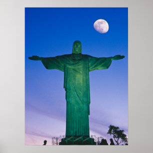 Cristo Redentor-standbeeld Rio de Janeiro Brazili Poster