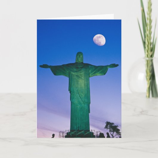 Cristo Redentor Statue| Rio de Janeiro Brazilië Kaart (Voorkant)
